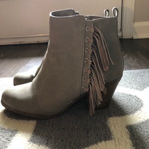Fringed booties